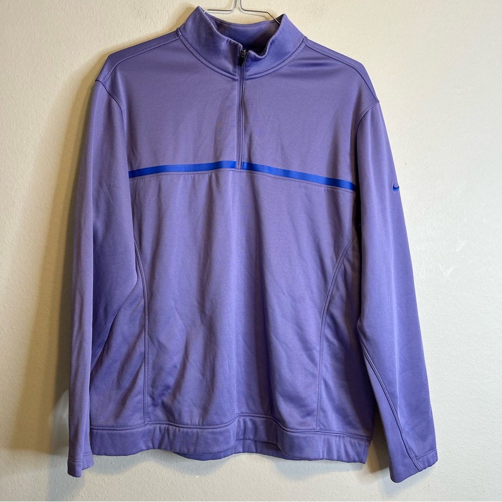 Nike Golf Tour Performance Therma-Fit Men's 1/4 Zip Pullover Sweatshirt Purple L